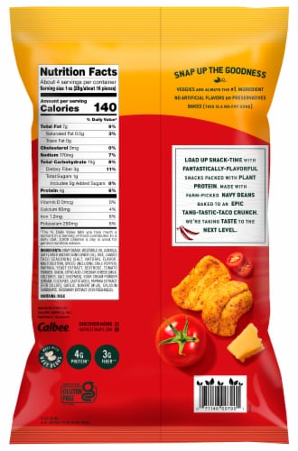 Calbee® Harvest Snaps® Loaded Taco Crunchy Puff Crisps Perspective: back