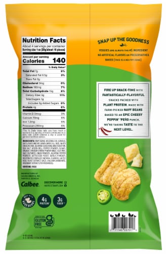 Calbee® Harvest Snaps® White Cheddar Jalapeno Crunchy Puffs Perspective: back