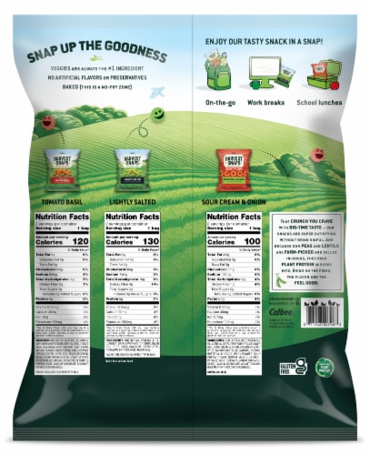 Havest Snaps® Baked Veggie Snacks Variety Pack Perspective: back