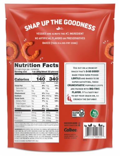 Harvest Snaps Hot & Spicy Crunchy Loops Perspective: back