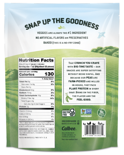 Harvest Snaps® Lightly Salted Green Pea Snack Perspective: back