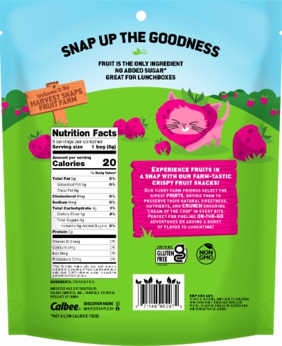Calbee® Harvest Snaps® Kids Crispy Strawberries Perspective: back