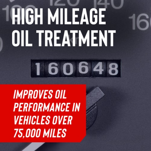 STP High Mileage Oil Treatment + Stop Leak Perspective: back