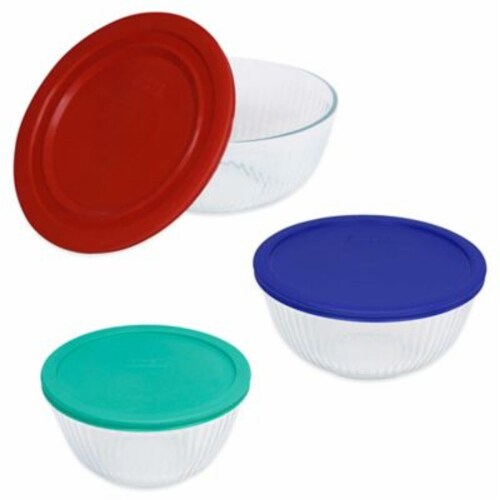 Pyrex Glass Lidded Mixing Bowls Set Set Of 6 Jay C Food Stores