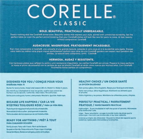 Corelle® Cusco Tableware Set - Black/White Perspective: back