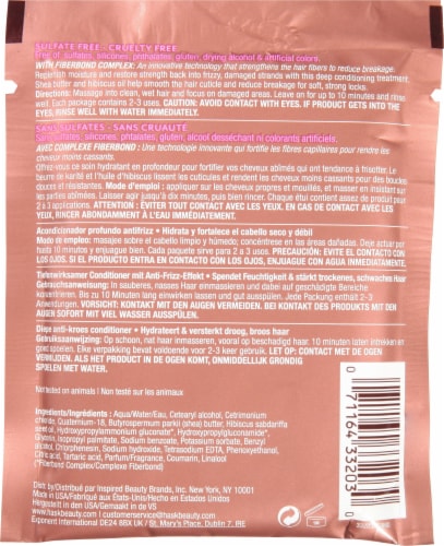 Hask® Shea Butter & Hibiscus Oil Anti-Frizz Deep Conditioner Perspective: back