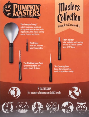 Pumpkin Masters® Halloween Masters Collection Stainless Steel Carving Tool Kit Perspective: back