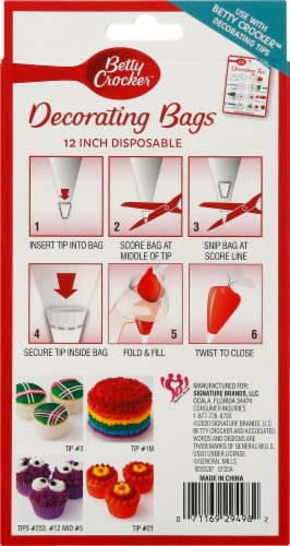Betty Crocker™ Disposable Decorating Bags Perspective: back
