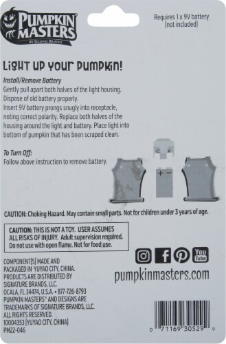 Pumpkin Masters Tombstone Light Decoration Perspective: back