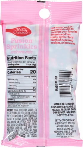 Betty Crocker™ Unicorn Mix Fusion Sprinkles Perspective: back