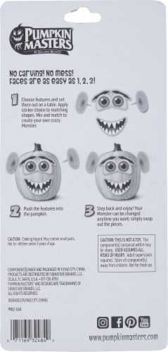Pumpkin Masters Push in Monster Pieces Decorating Kit Perspective: back