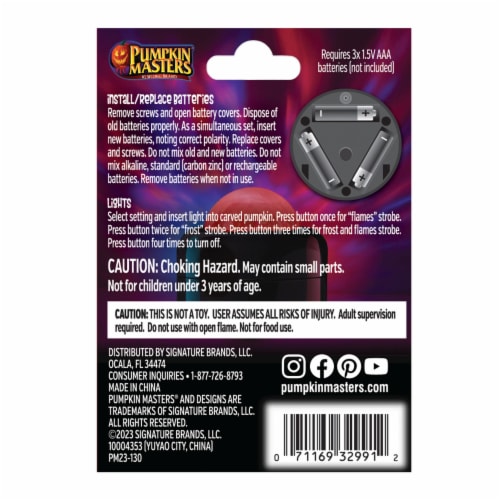 Pumpkin Masters® Frost & Flames Halloween Light Decoration Perspective: back