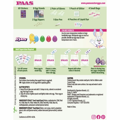 PAAS® Cosmic Easter Egg Decorating Kit Perspective: back