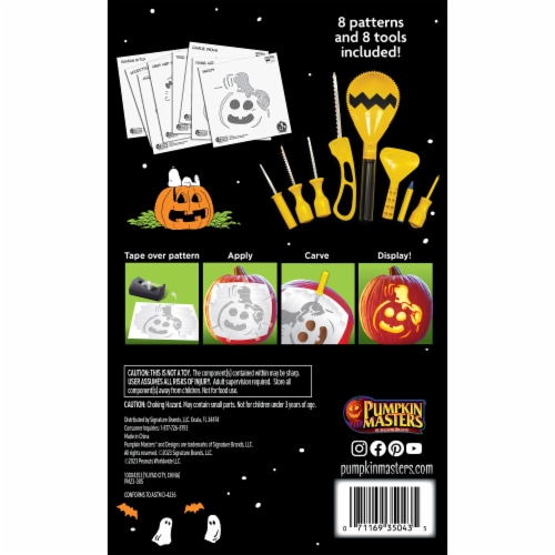 Pumpkin Masters Peanuts® Halloween The Great Pumpkin Family Carving Kit Perspective: back