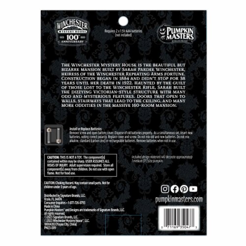 Pumpkin Masters Halloween Winchester Mystery House Glowing Diorama Decorating Kit Perspective: back