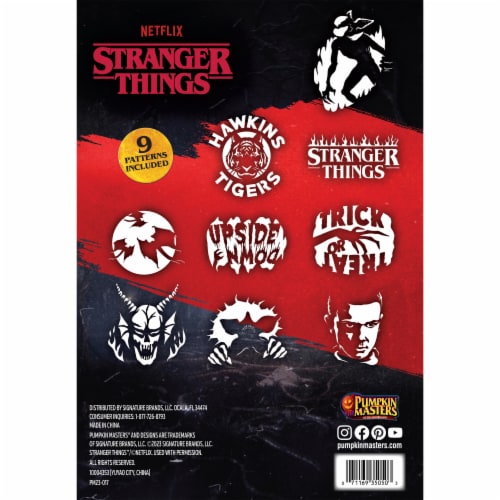 Pumpkin Masters Netflix Stranger Things Halloween Pumpkin Carving Pattern Book Perspective: back