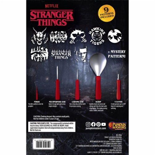 Pumpkin Masters Netflix Stranger Things Halloween Premium Pumpkin Carving Kit Perspective: back