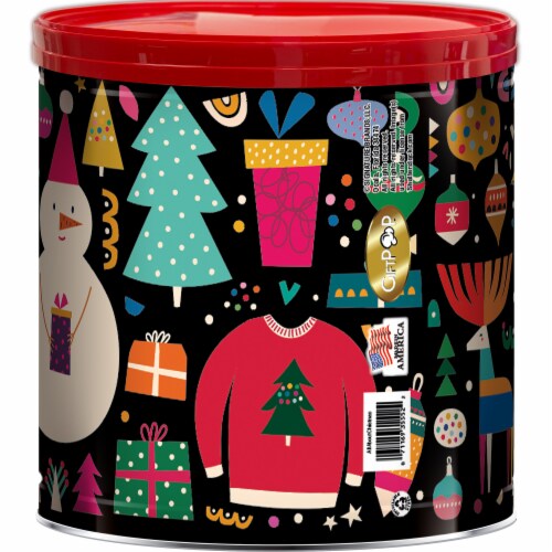 GiftPOP™ "All About Christmas" Variety Popcorn Bucket Perspective: back