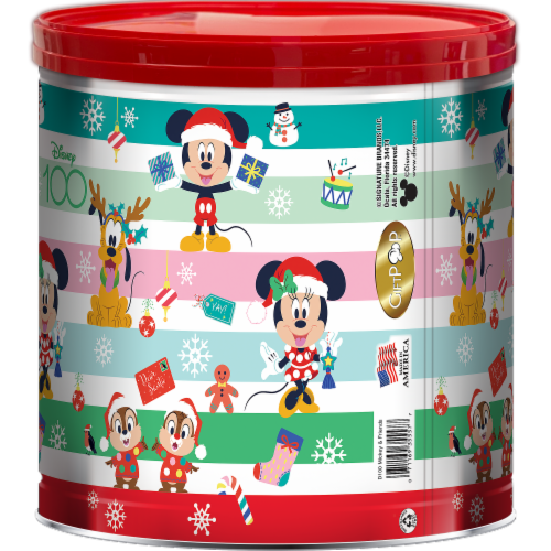 GiftPOP™ Mickey Sweet Christmas Popcorn Tin Perspective: back
