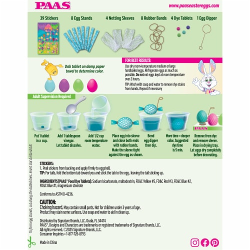 PAAS® Mermaid Tails Easter Egg Decorating Kit Perspective: back