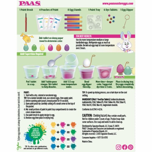 PAAS® Easter Egg Decorating Paints Perspective: back
