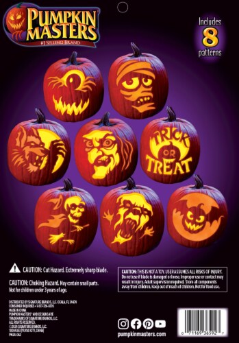 Pumpkin Masters® Sculpt & Carve Pumpkin Decorating Kit Perspective: back