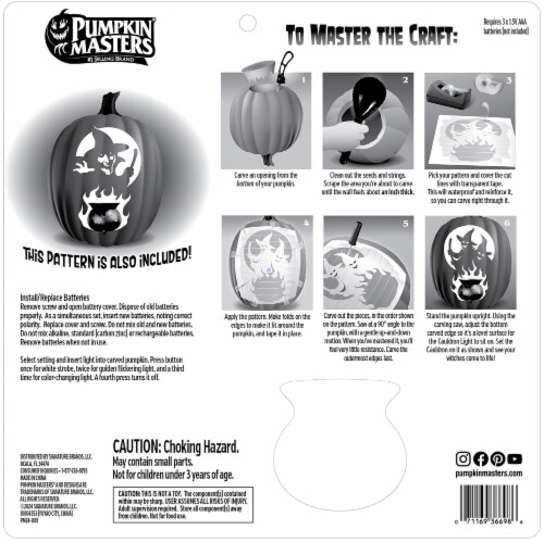 Pumpkin Masters Wicked Cauldron Complete Carving & Lighting Kit Perspective: back