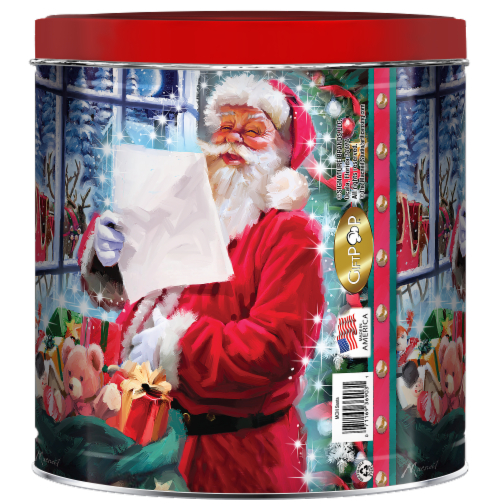 GiftPop Santa's List Assorted Popcorn Tin Perspective: back