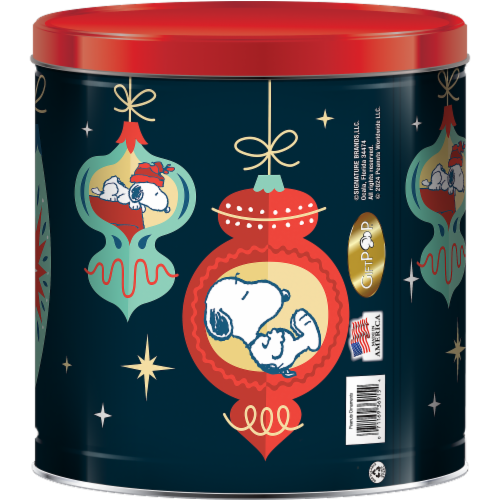 GiftPop Peanuts® Ornaments Assorted Popcorn Tin Perspective: back