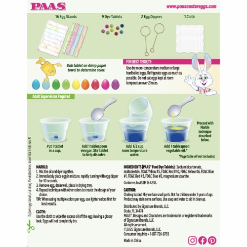 PAAS® Marble Easter Egg Decorating Kit Perspective: back