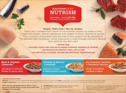 Rachael Ray™ Nutrish® Surf 'N Turf Variety Pack Wet Cat Food Perspective: back