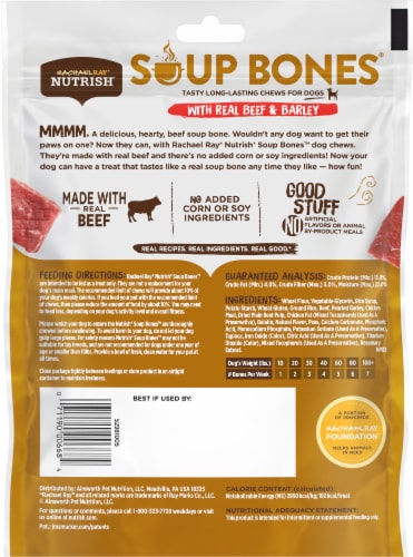 Rachael Ray® Nutrish® Soup Bones® with Beef & Barley Dog Chew Bones Perspective: back