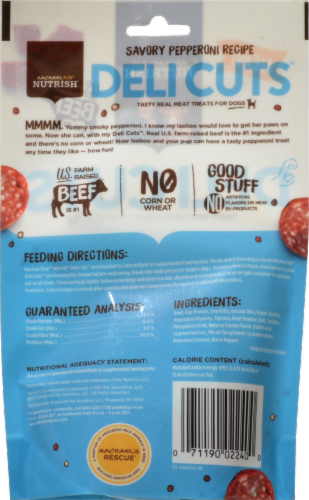 Rachael Ray Nutrish Deli Pepperoni Cuts Dog Treats Perspective: back