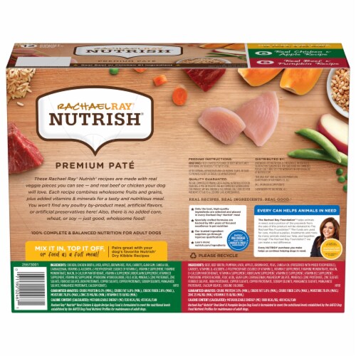 Rachael Ray Nutrish Chicken and Beef Wet Dog Food Variety Pack Perspective: back