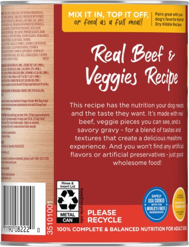 Rachael Ray® Nutrish® Beef & Veggie Chunks in Gravy Wet Dog Food Perspective: back