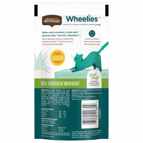 Rachael Ray Nutrish Wheelies Real Chicken Cat Treats Perspective: back