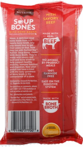 Rachael Ray Nutrish Soup Bones Beef Dog Chew Bones Perspective: back