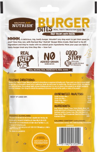 Rachael Ray® Nutrish® Burger Bites Dog Treats Perspective: back