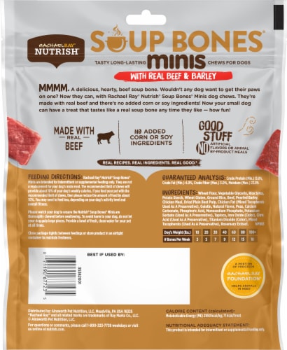 Rachael Ray® Nutrish® Soup Bones® Minis Beef & Barley Flavor Dog Treat Perspective: back