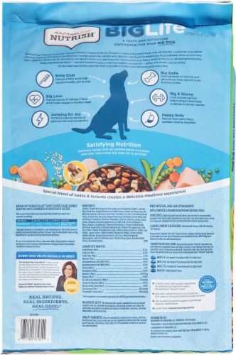 Rachael Ray Nutrish Big Life Savory Chicken Veggie & Barley Dry Adult Dog Food Perspective: back