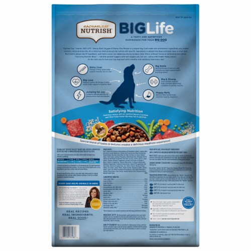 Rachael Ray Nutrish Big Life Hearty Beef Veggie & Brown Rice Dry Adult Dog Food Perspective: back