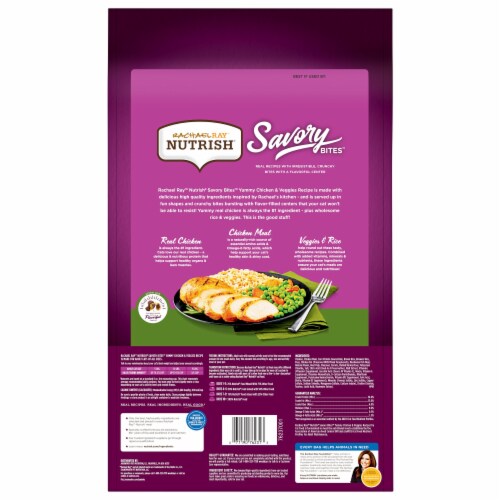 Rachel Ray® Nutrish® Savory Bites Yummy Chicken & Veggie Recipe Dry Food for Cats Perspective: back