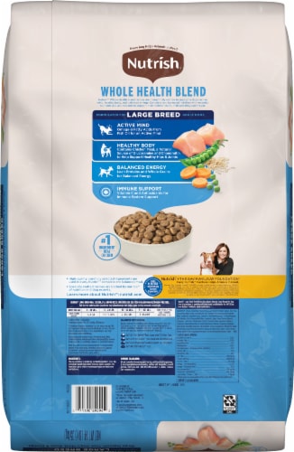 Nutrish™ Real Chicken Pea Brown Rice & Carrot Whole Health Blend Large Breed Dog Food Perspective: back