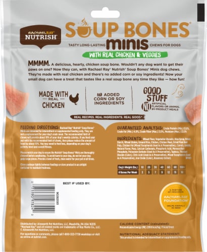Rachael Ray® Nutrish® Soup Bones Minis Chicken & Veggie Flavor Dog Treat Perspective: back