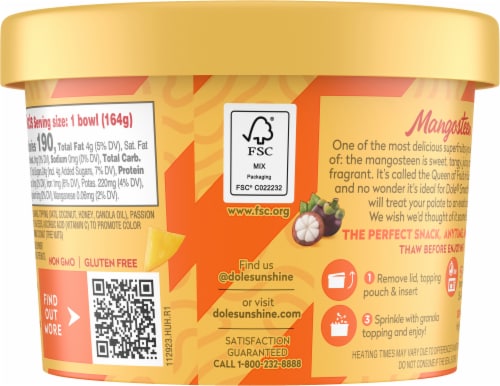 Dole® Mango Gets Mangosteen™ Smoothie Bowl Perspective: back
