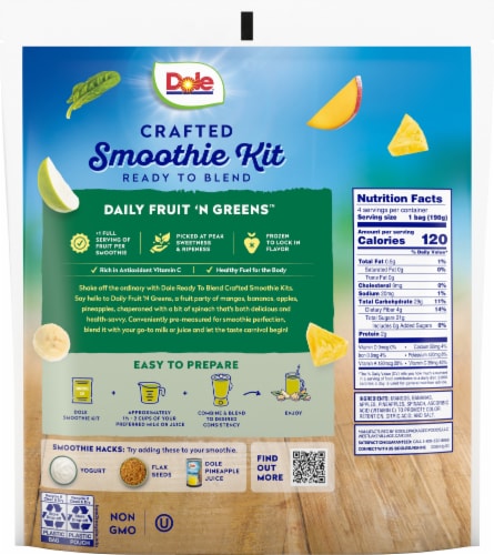 Dole® crafted smoothies Perspective: back