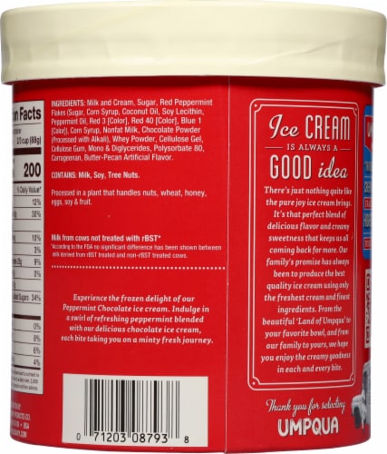 Umpqua Seasonal Flavor Ice Cream Tub Perspective: back
