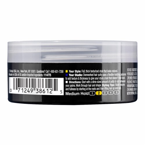 L'Oreal Paris Studio Line Overworked Hair Putty Perspective: back