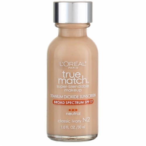 L'Oreal® Paris True Match N2 Neutral Classic Ivory Super-Blendable® Liquid Foundation Perspective: back