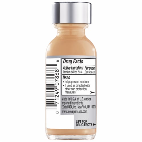 L'Oreal® Paris True Match W6 Warm Sun Beige Super-Blendable® Liquid Foundation SPF 17 Perspective: back